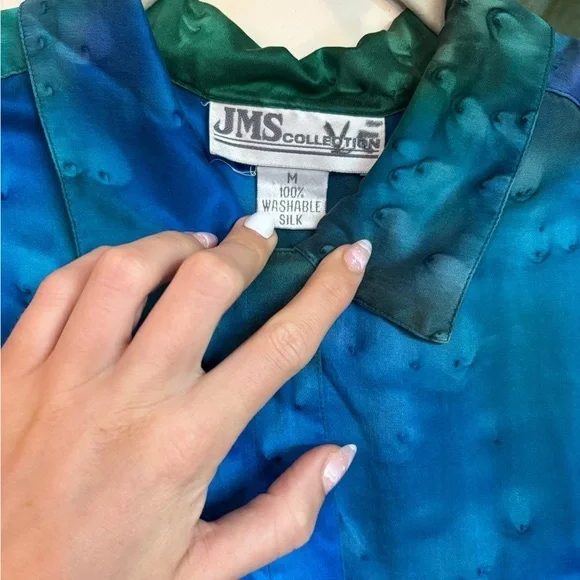 Amazing Vintage Watercolour Silk Top - Picture 5 of 5